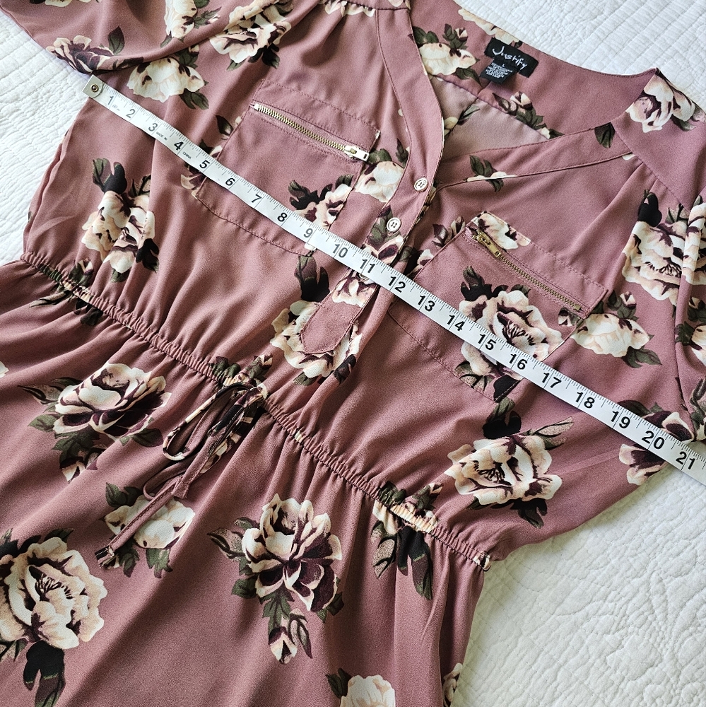 J for Justify Mauve Floral Blouse - Picture 5 of 6